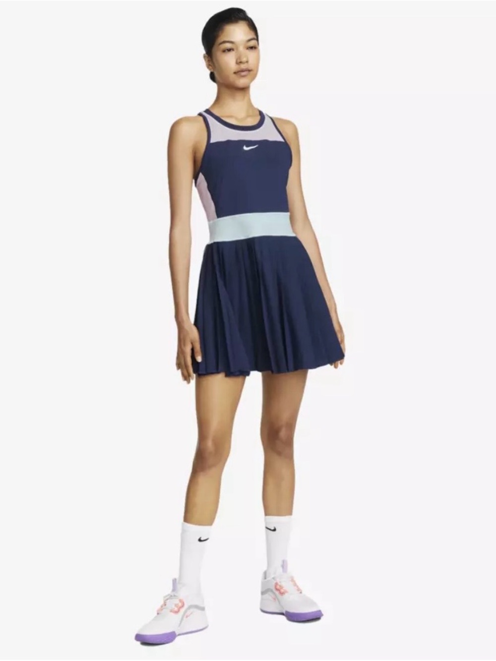 NikeCourt Dri-FIT Slam Colorblock Women's Tennis Dress Sz XS NWT